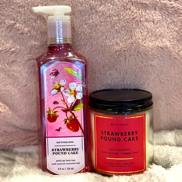 Bath & Body Works Other - Strawberry Pound Cake, Bath & Body Works, Fragrance Set, Hand Soap & Candle Set